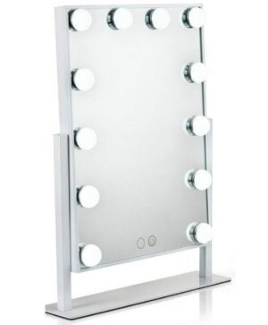Glam X White LED Makeup Mirror with lights