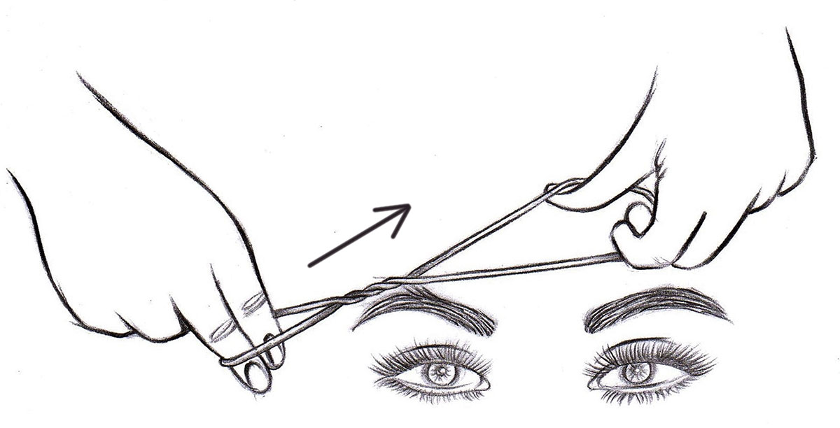 How to thread eyebrows