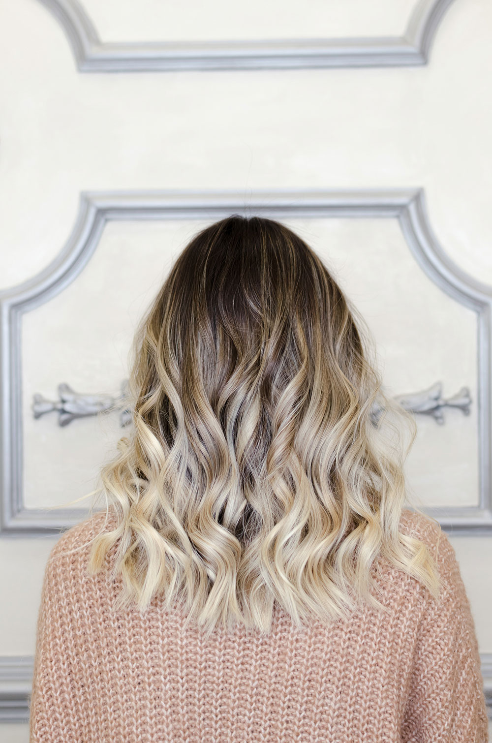 The brassy balayage brown to blonde ombre
